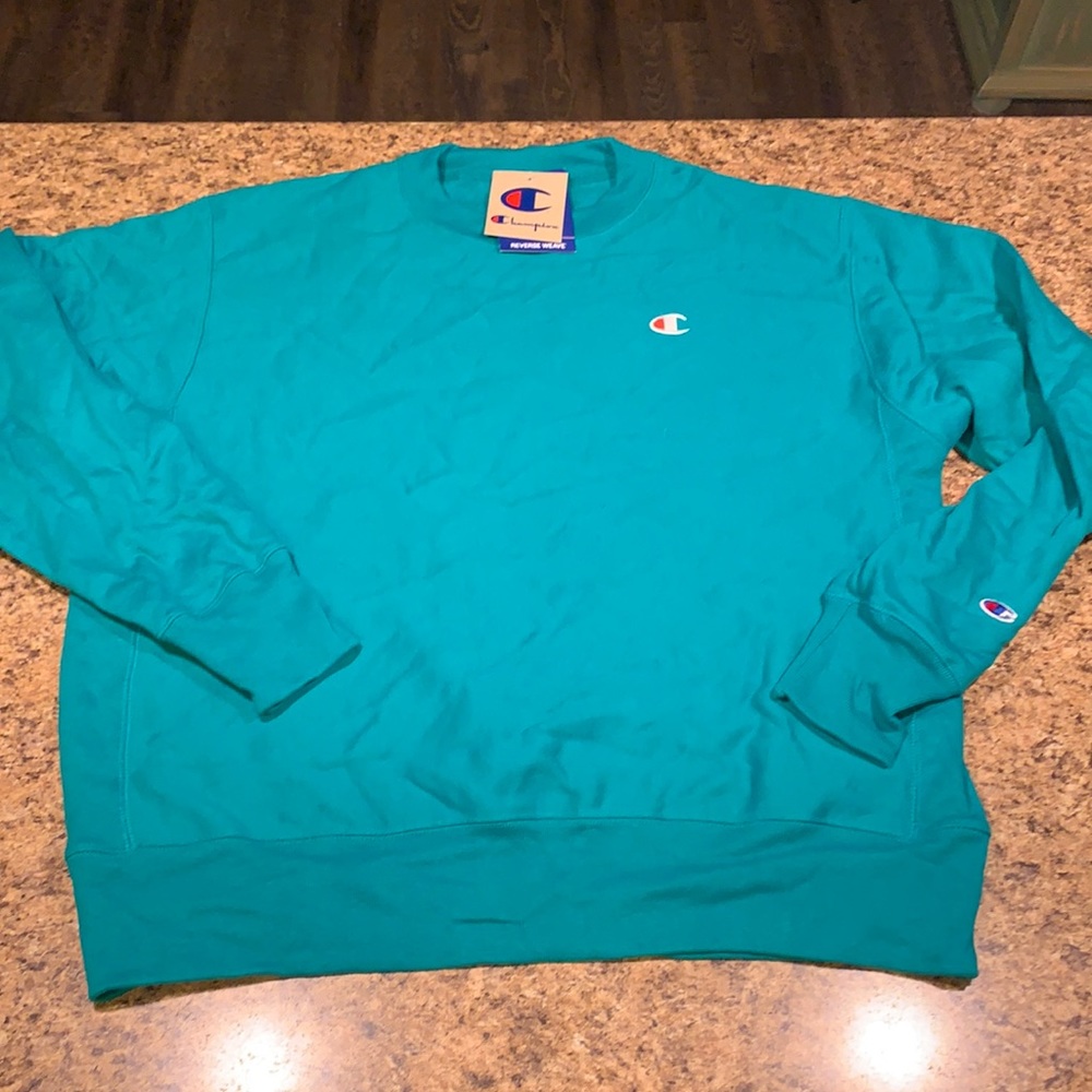 NWT Champion Green Reverse Weave Sweatshirt